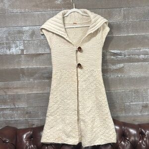 Free People wool cap sleeved short sleeved Cardigan size XS